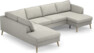 County - 3-sits soffa med divan vänster och schäslong höger - Grå