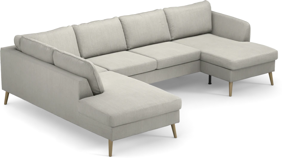 County - 3-sits soffa med divan vänster och schäslong höger - Grå