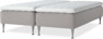 Delux Sense - Ramsäng, dubbelsäng med bäddmadrass - Grå