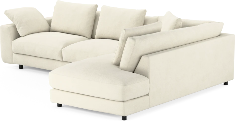 Amie - 3-sits med divan höger - Vit