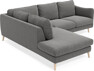 Madison - 2-sits soffa med divan vänster - Grå