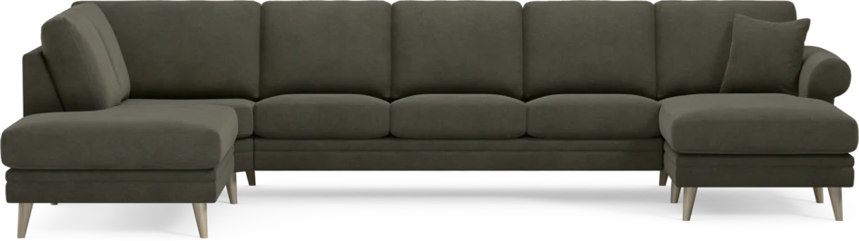 Eden - 3-sits soffa med divan vänster och schäslong höger - Grå