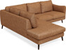 Madison - 2-sits soffa med divan vänster - Orange
