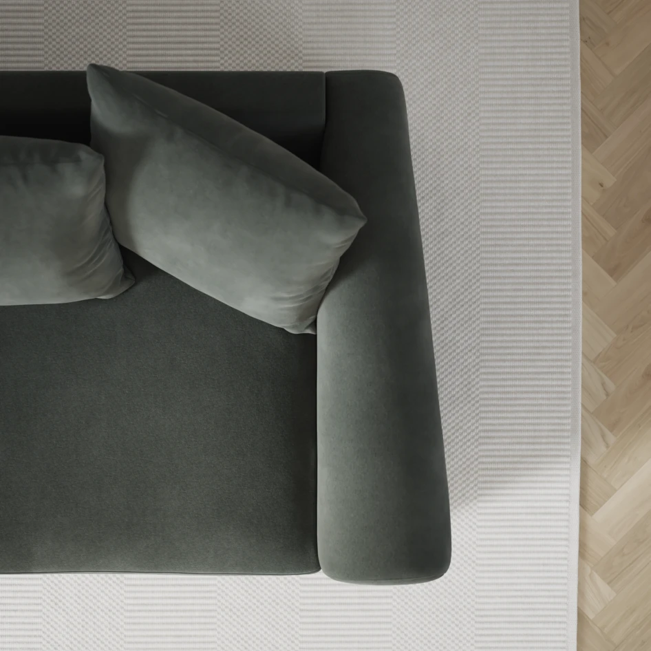 Town - 3-sits soffa med schäslong vänster - Grå