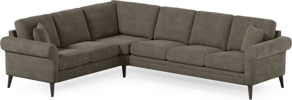 Eden - Hörnsoffa, 2+3-sits - Brun