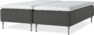 Delux Dream - Ramsäng, dubbelsäng med bäddmadrass - Grå