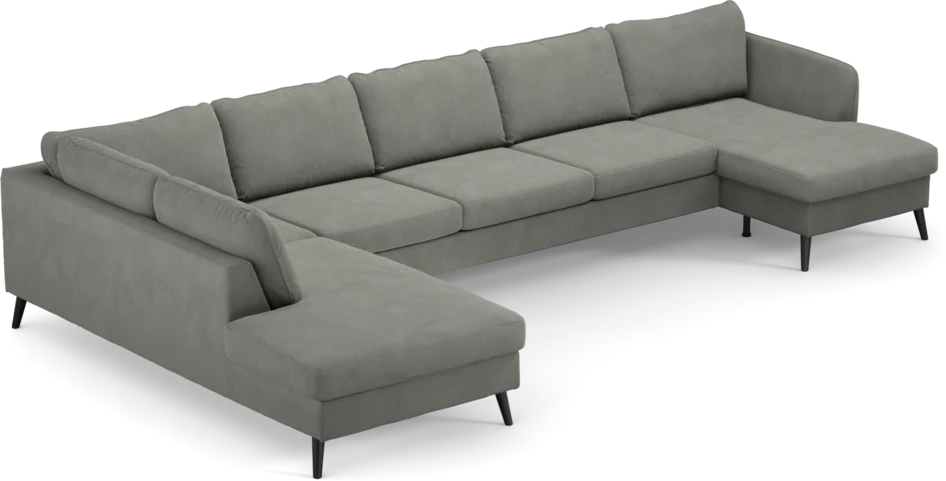 County - 4-sits soffa med divan vänster och schäslong höger - Grå