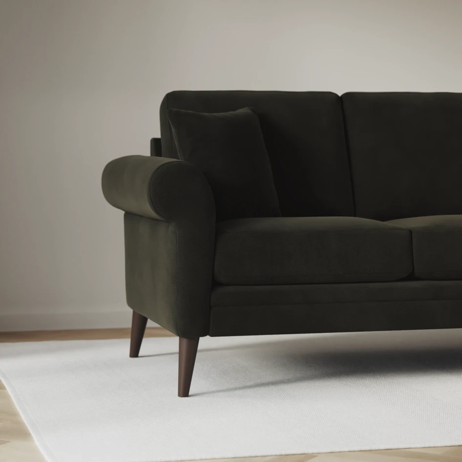 Eden - 3-sits soffa med schäslong vänster och divan höger - Grön