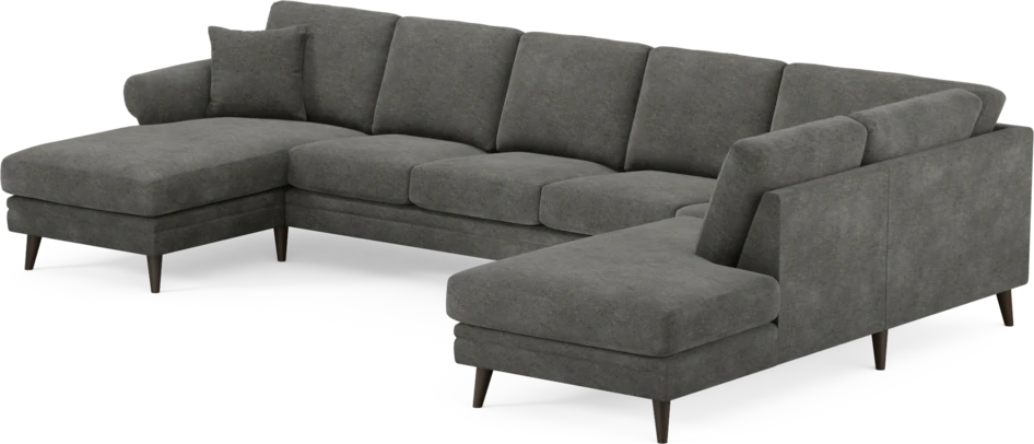 Eden - 3-sits soffa med schäslong vänster och divan höger - Grå