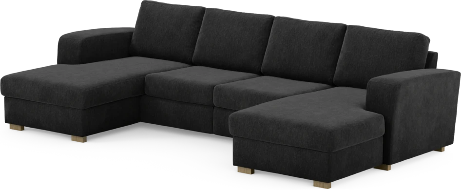 Friday - 2-sits soffa med två schäslonger - Blå