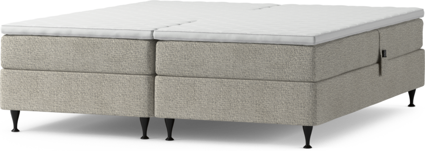 Delux Sense - Ställbar säng, dubbelsäng med bäddmadrass och sängben