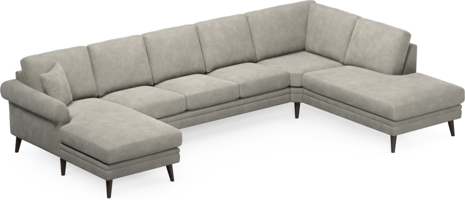 Eden - 3-sits soffa med schäslong vänster och divan höger - Grå