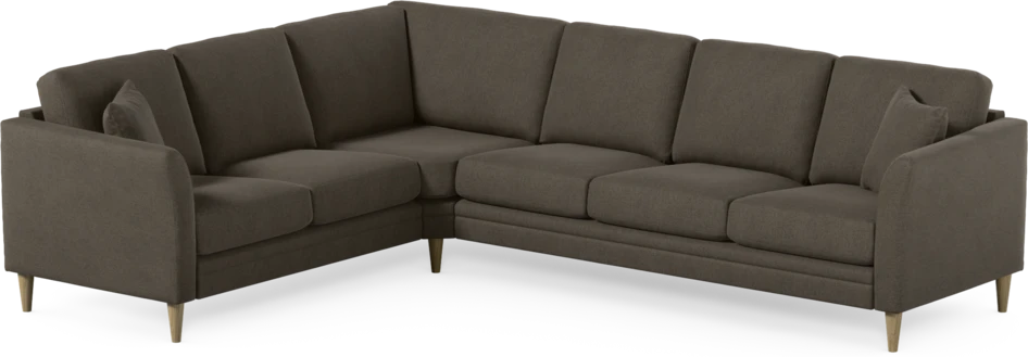 Eden - Hörnsoffa, 2+3-sits - Brun