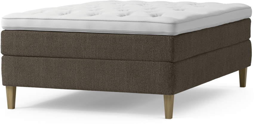 Delux Sense - Kontinentalsäng, enkelsäng 140 cm med bäddmadrass och sängben