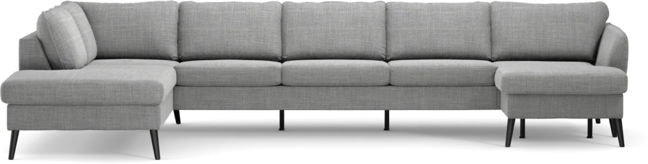 County - 4-sits soffa med divan vänster och schäslong höger - Grå