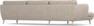 Madison Lux - 3-sits soffa med schäslong vänster - Beige