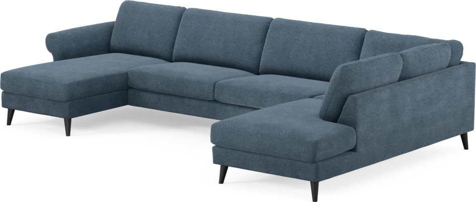 Bridge - 3-sits soffa med schäslong vänster och divan höger - Blå