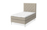 Sense Delux - Kontinentalsäng, enkelsäng med bäddmadrass Dream Delux vit - Beige