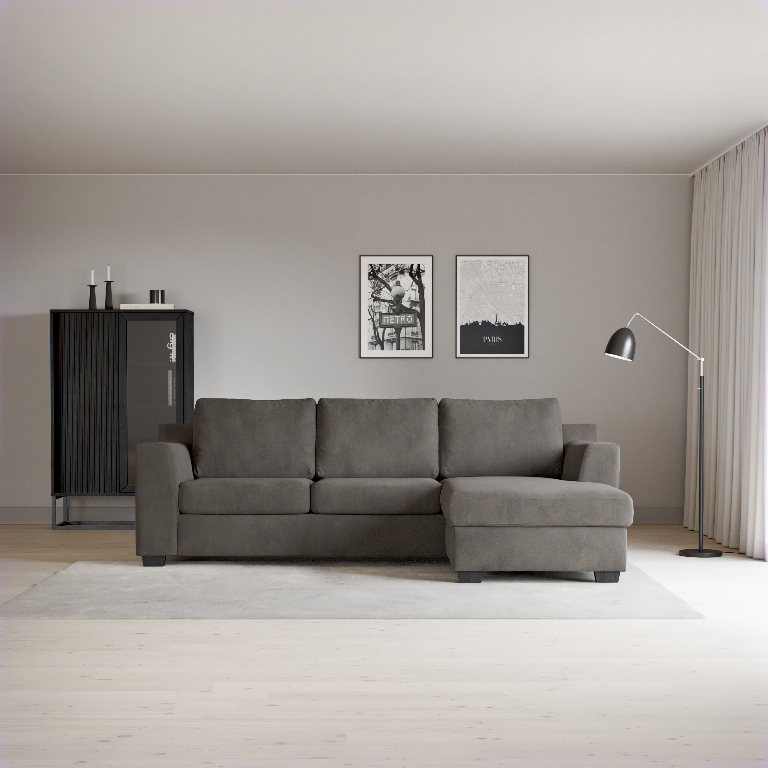 Friday, 3-sits soffa med schäslong höger