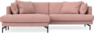 Harper - 4-sits med schäslong XL vänster - Rosa