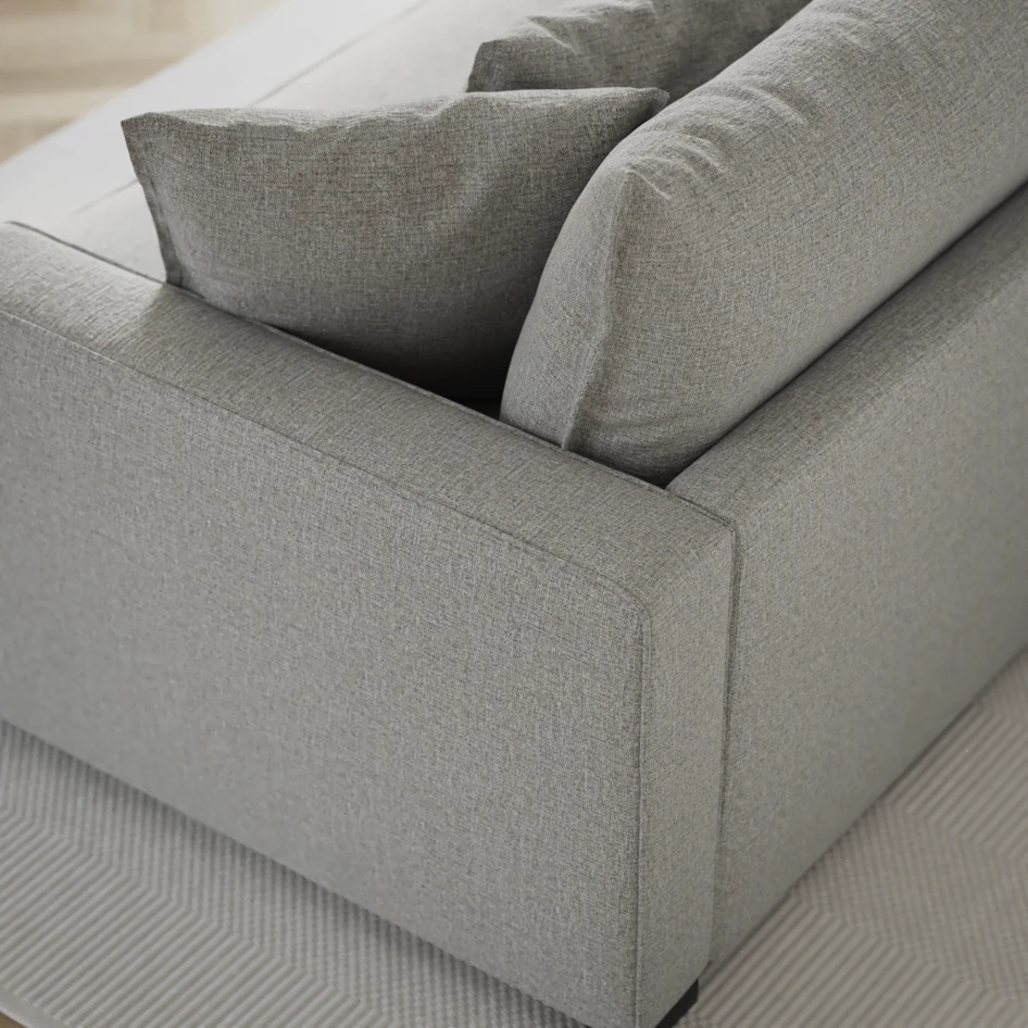 Rossi - 1,5-sits med armstöd vänster - Grå