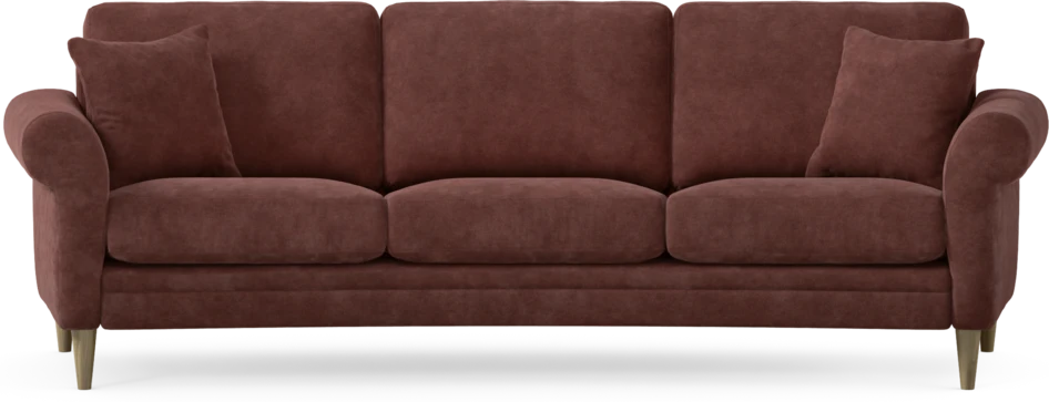 Eden - 3-sits soffa svängd - Röd