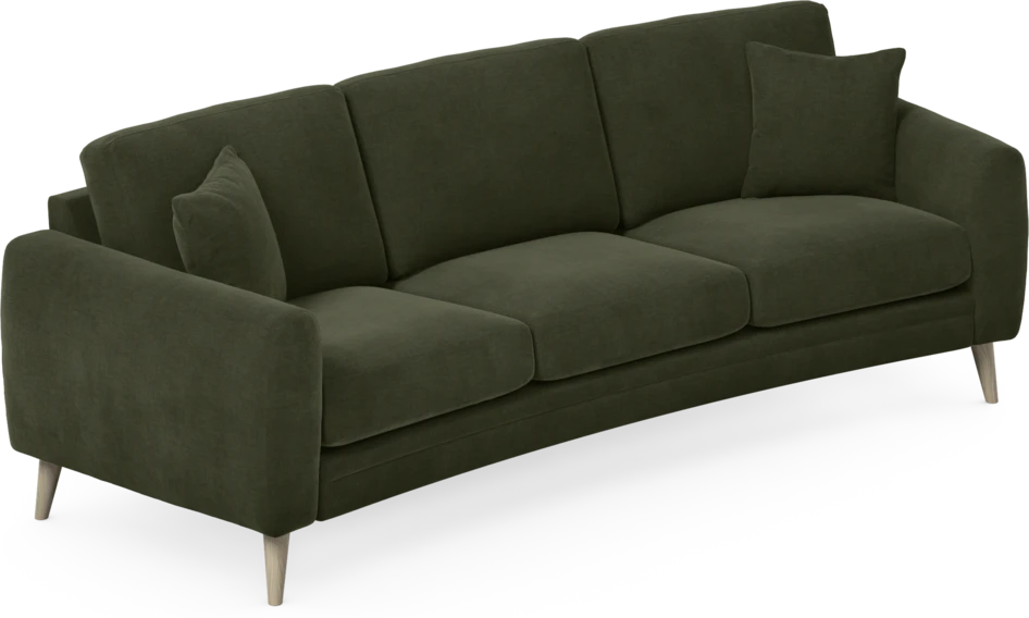 Eden - 3-sits soffa svängd - Grön