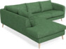Madison - 2-sits soffa med divan vänster - Grön