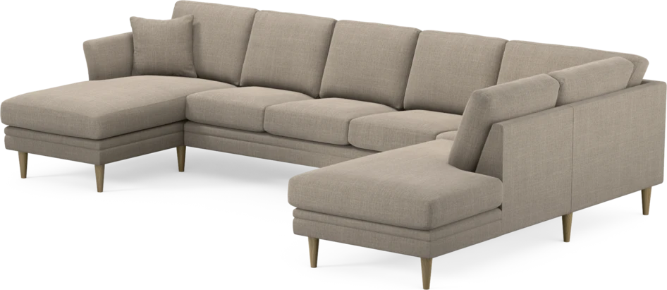 Eden - 3-sits soffa med schäslong vänster och divan höger - Beige