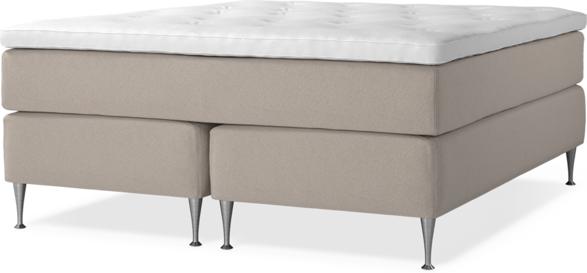 Delux Exclusive - Kontinentalsäng, dubbelsäng med bäddmadrass - Beige