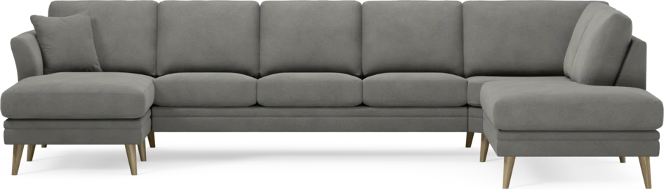 Eden - 3-sits soffa med schäslong vänster och divan höger - Grå