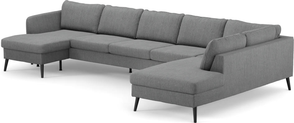County - 4-sits soffa med schäslong vänster och divan höger - Grå