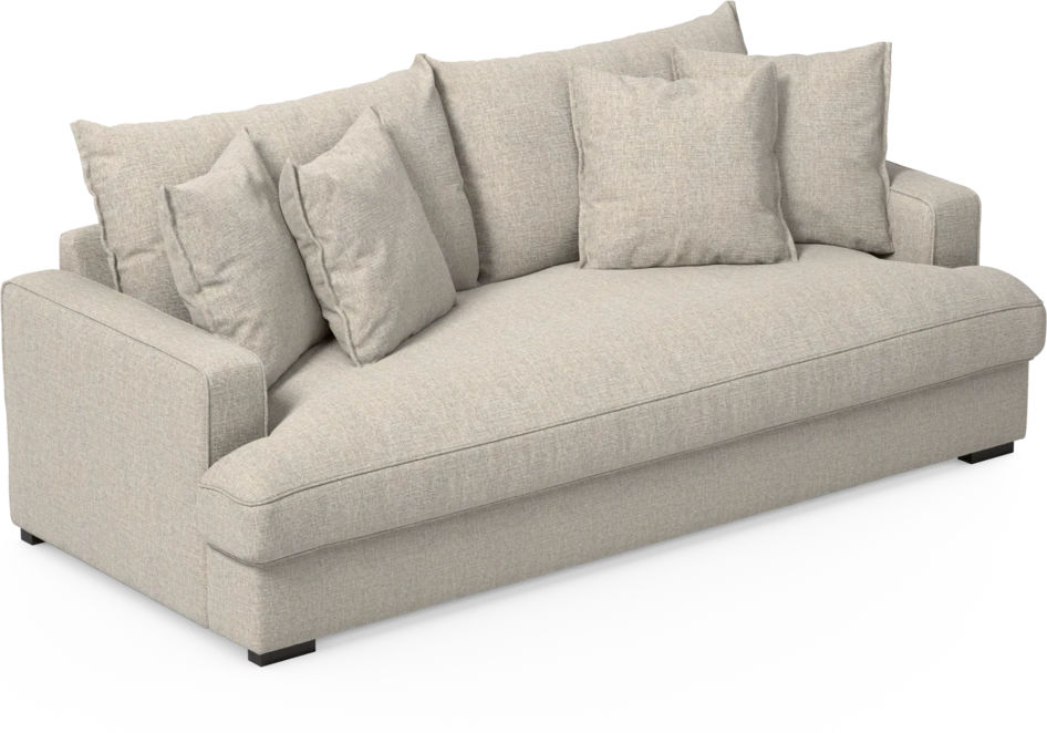 Mila - 3-sits soffa, hel dyna - Beige