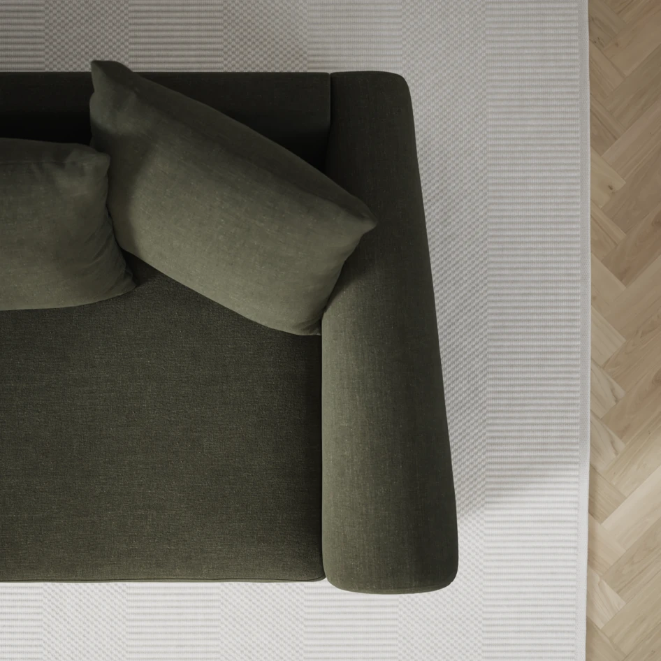 Town - 3-sits soffa med divan vänster och schäslong höger - Grön