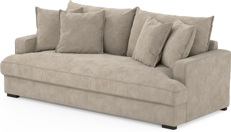 Mila - 3-sits soffa, hel dyna - Beige