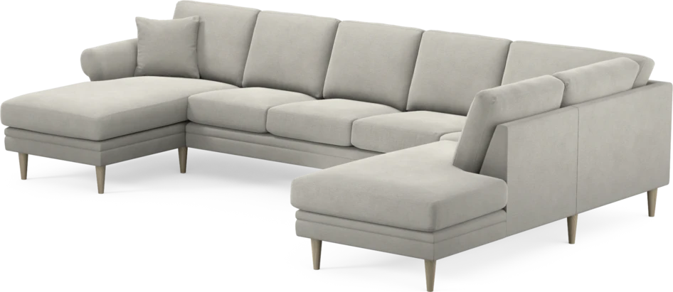 Eden - 3-sits soffa med schäslong vänster och divan höger - Grå