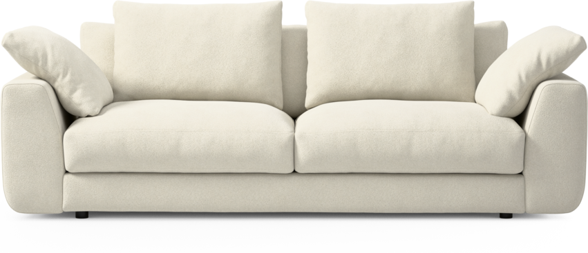 Amie - 3-sits soffa - Vit