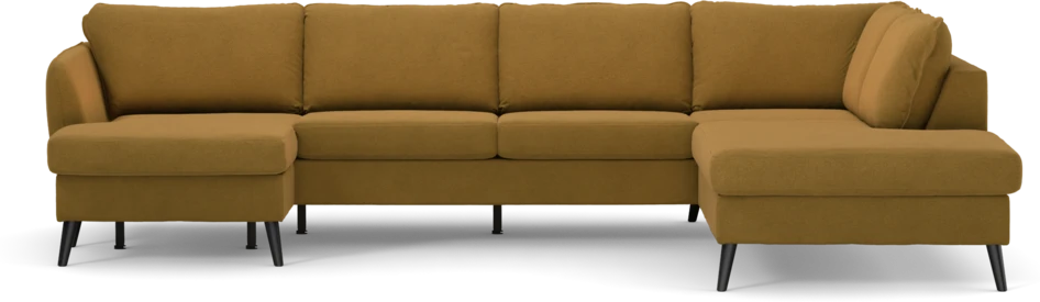 County - 3-sits soffa med schäslong vänster och divan höger - Gul