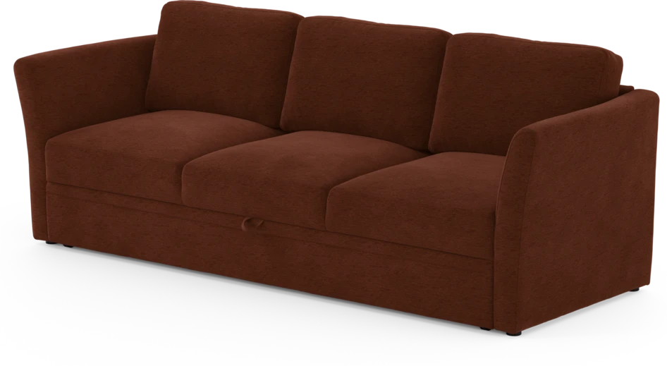 Öland - Bäddsoffa 3-sits, längsbäddad - Orange