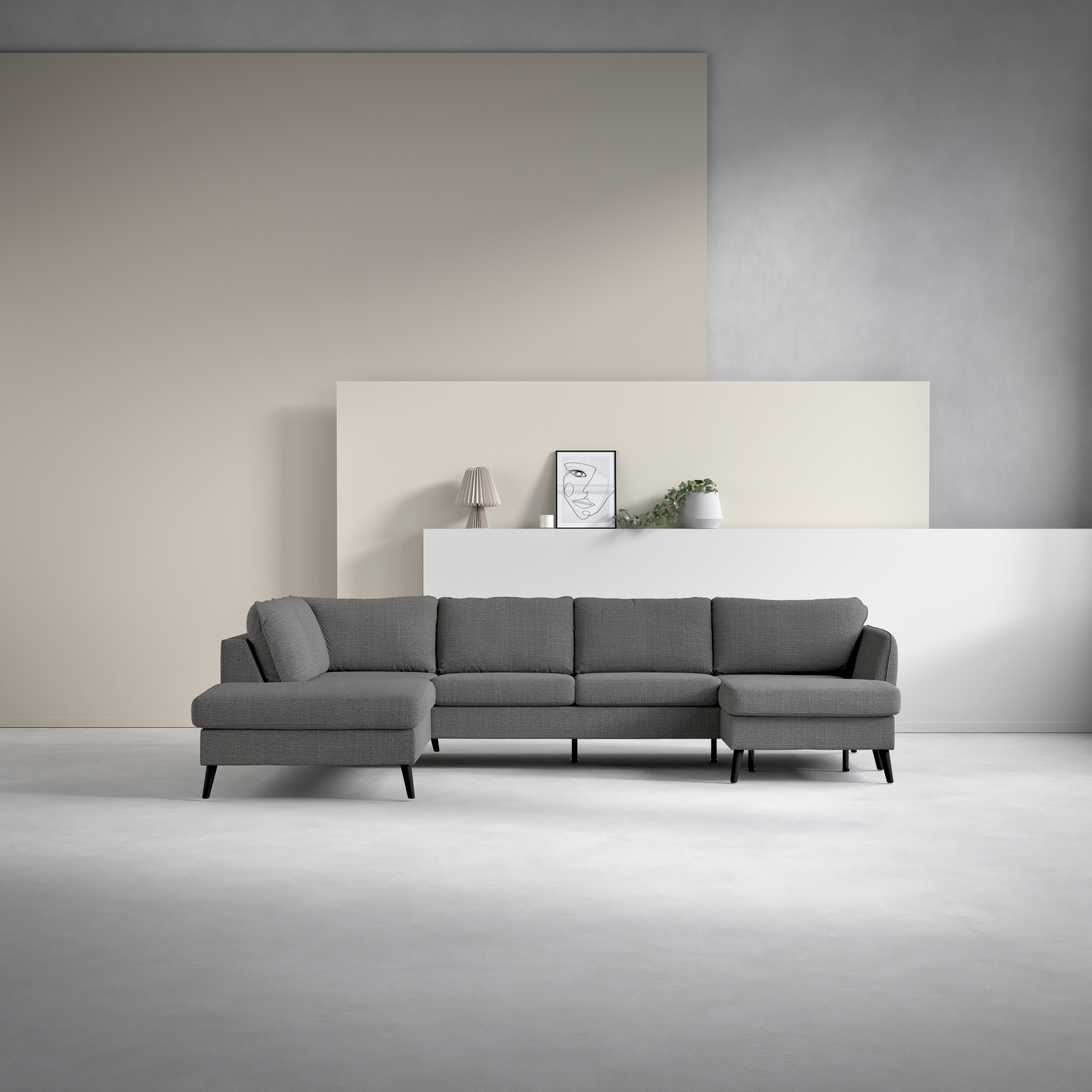 County, 3-sits soffa med divan vänster och schäslong höger