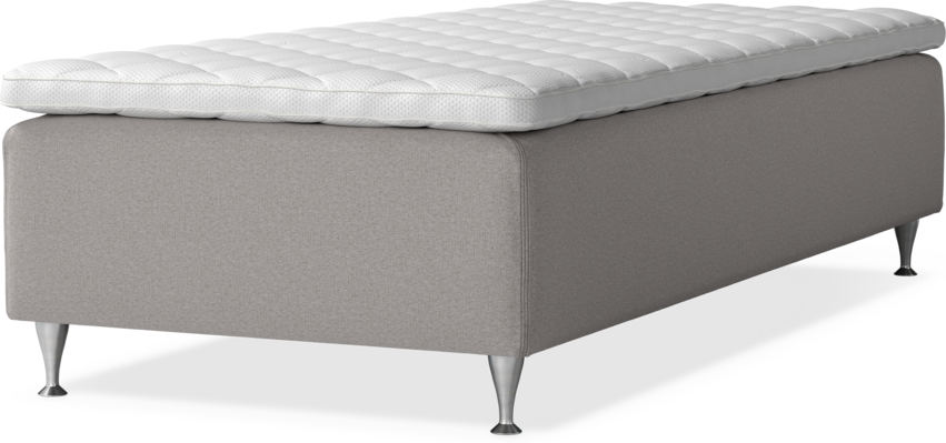 Delux Dream - Ramsäng, enkelsäng med bäddmadrass - Grå