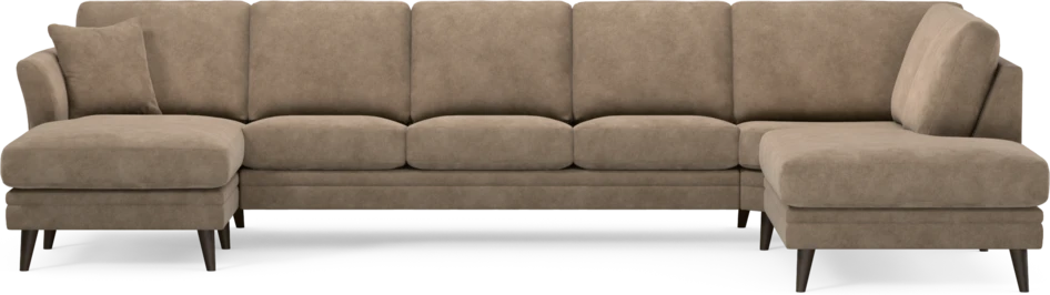 Eden - 3-sits soffa med schäslong vänster och divan höger - Beige