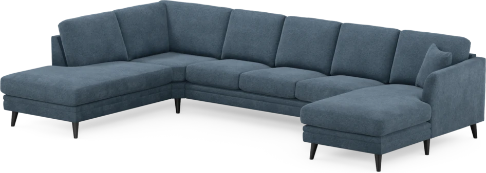 Eden - 3-sits soffa med divan vänster och schäslong höger - Blå
