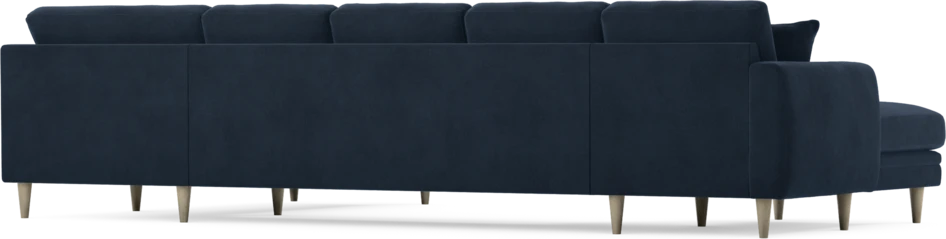 Eden - 3-sits soffa med schäslong vänster och divan höger - Blå