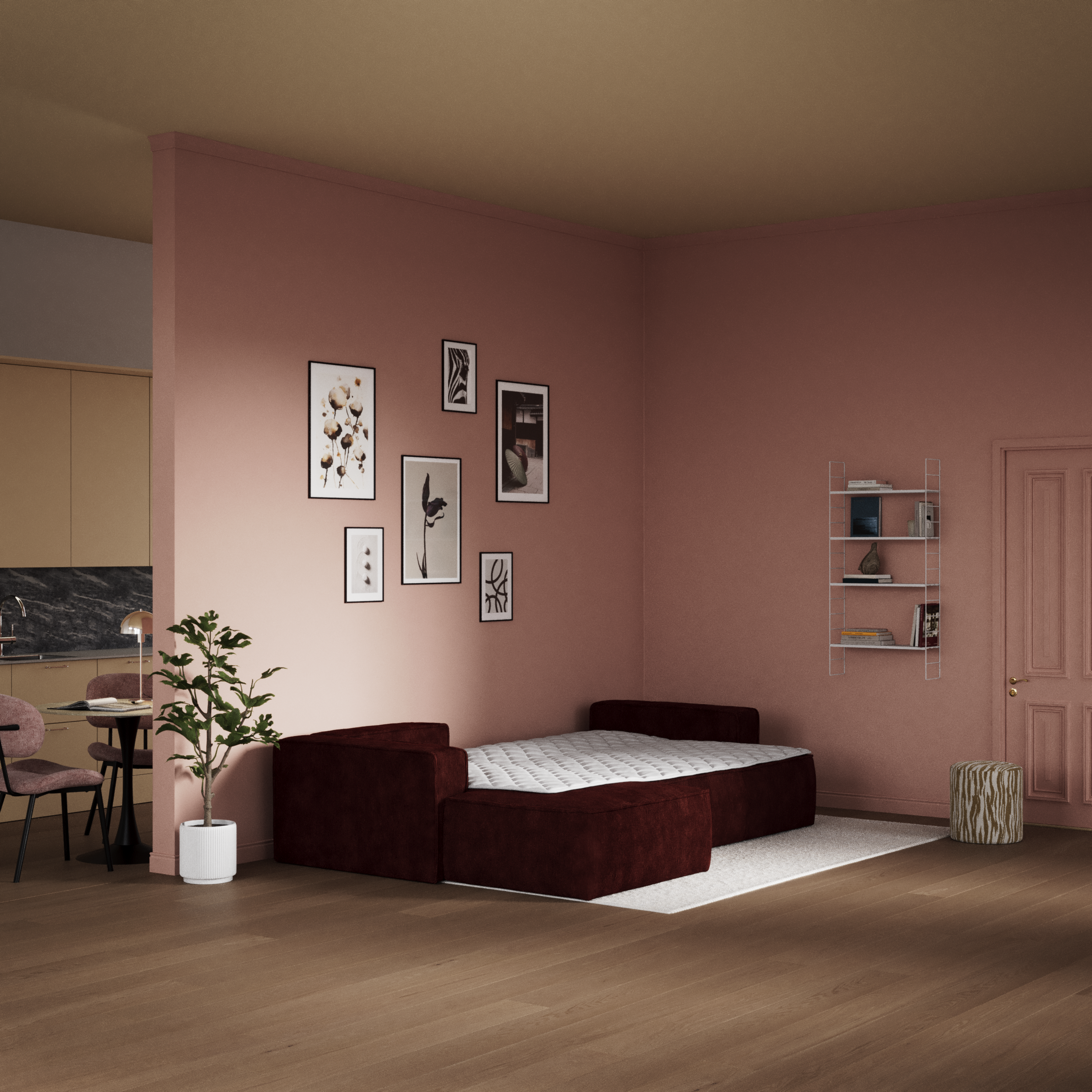 Ide - Bäddsoffa 3-sits med schäslong vänster - inspiration
