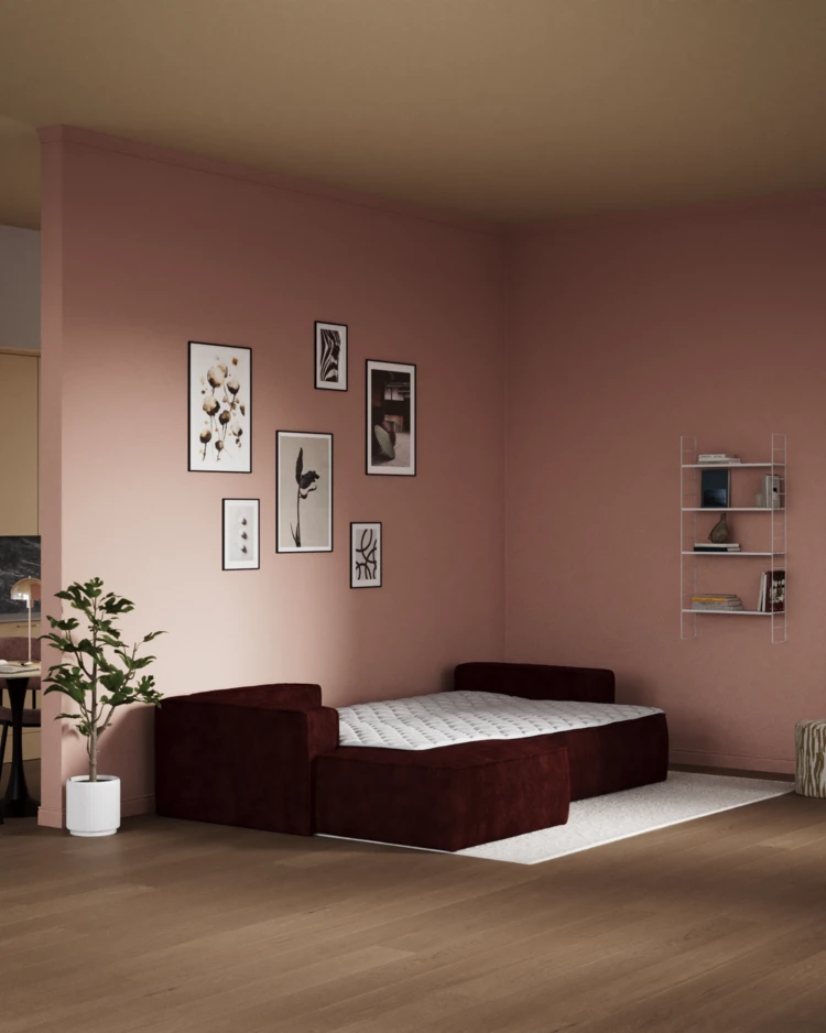 Ide - Bäddsoffa 3-sits med schäslong vänster - inspiration