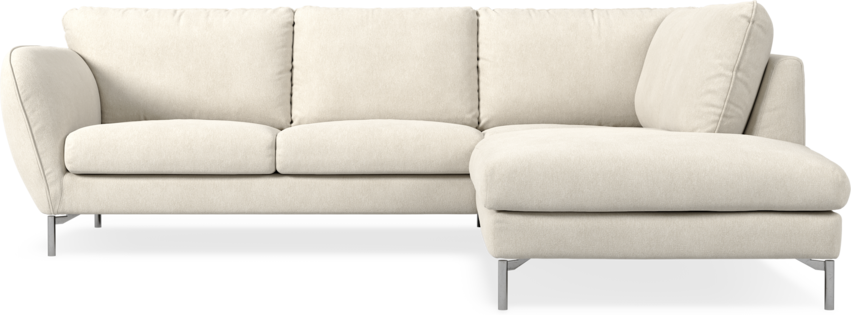 Madison Lux - 2-sits soffa med divan höger - Vit
