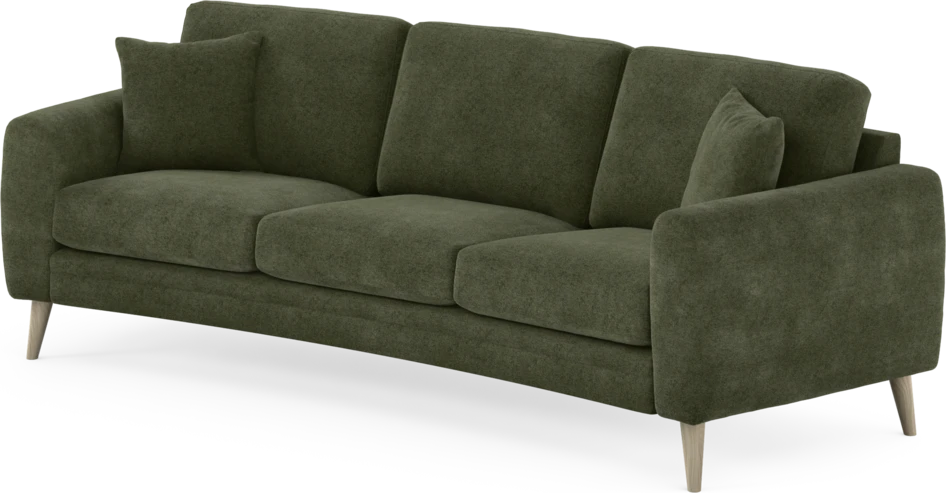 Eden - 3-sits soffa svängd - Grön