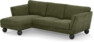 Madison Lux - 2-sits soffa med schäslong vänster - Grön