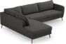 County - 2,5-sits soffa med divan vänster - Grå